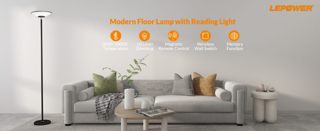 lepower remote controlled floor lamp